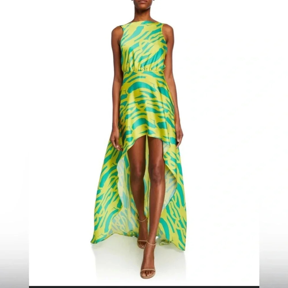 Alexis Rajiya Neon Sleeveless High-Low Dress